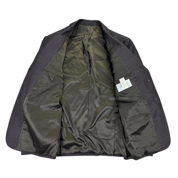 Calvin Klein Mens X Slim Fit Wool Blend Stretch Suit Jacket Burgundy 38S - Picture 2 of 5